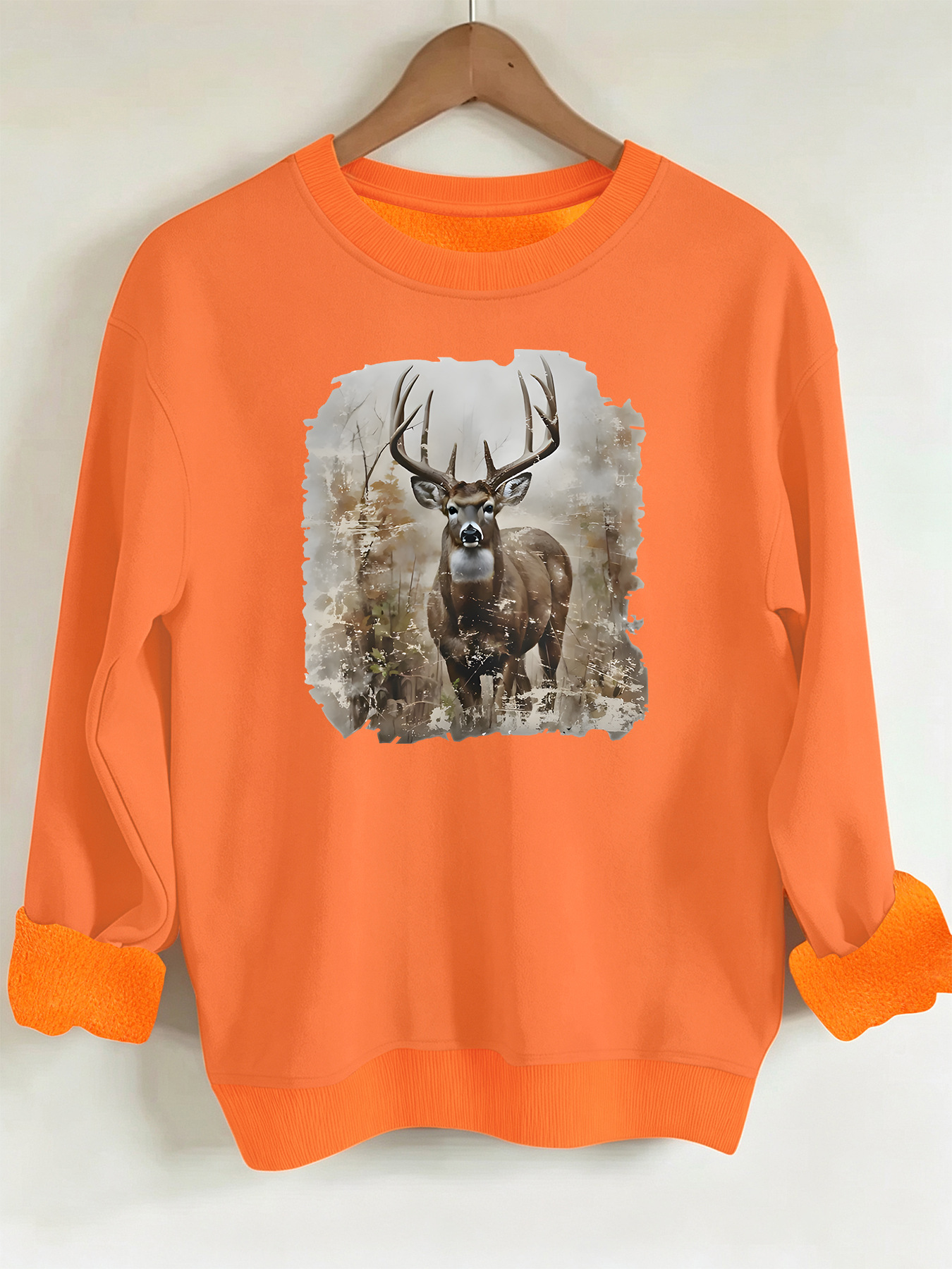 Deer print loose hoodie — image 12
