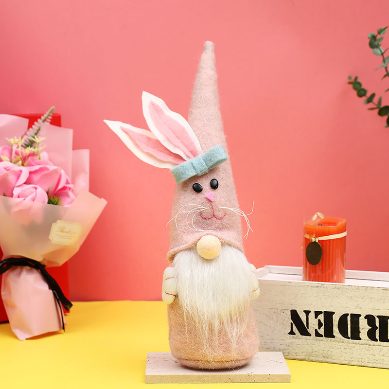 Easter decorations pointed hats cute rabbit faceless dolls home decoration gnome doll ornaments — image 8