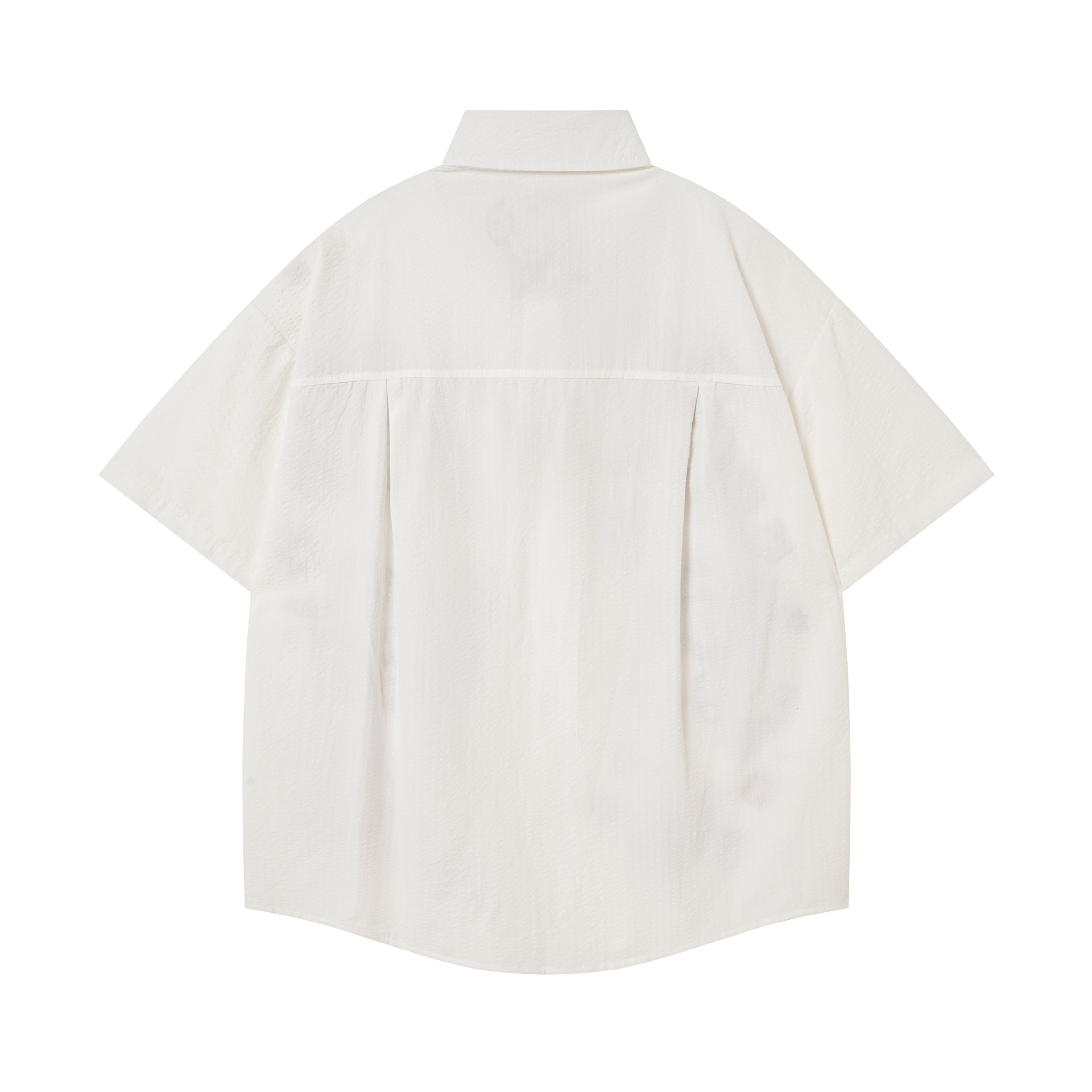 Black and white cat embroidery short sleeved shirt — image 3