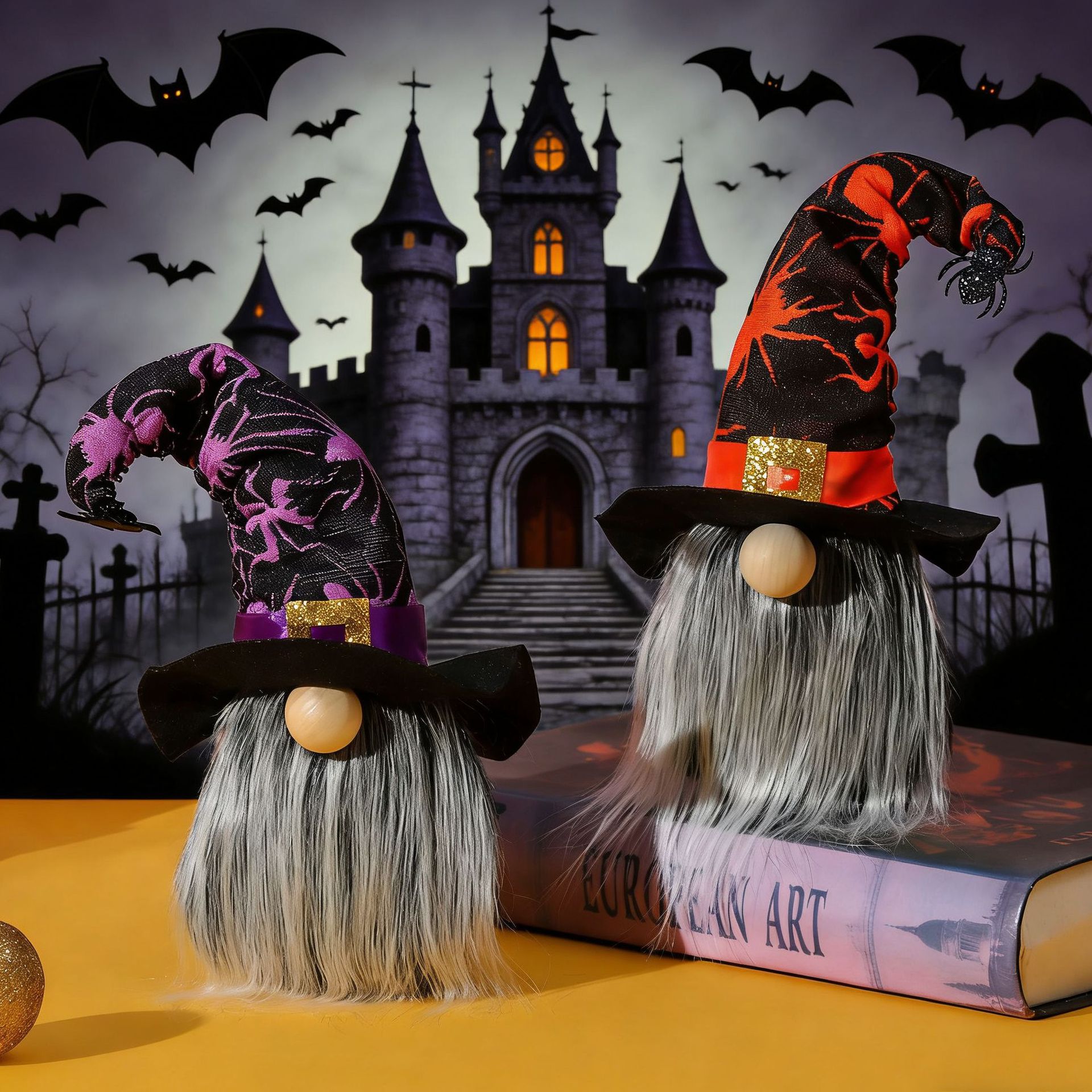 Halloween Decorative Doll Spider Bat Party Decoration Faceless Dwarf Figurine Ornament — image 2