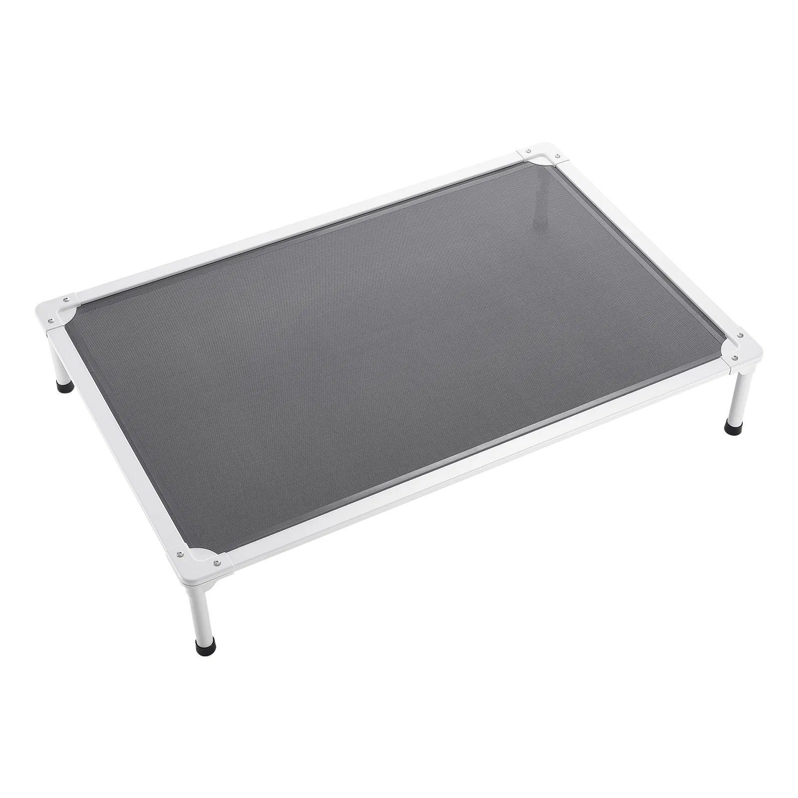 Cama para Perros Elevada XL para Grandes Caninos, Cama para Perros con Estructura de Aluminio, Malla Textilena Transpirable y Almohadilla Lavable, Cama para Perros con Refugio para el Calor, Portátil y Resistente al Limpieza en Gris — imagen 6