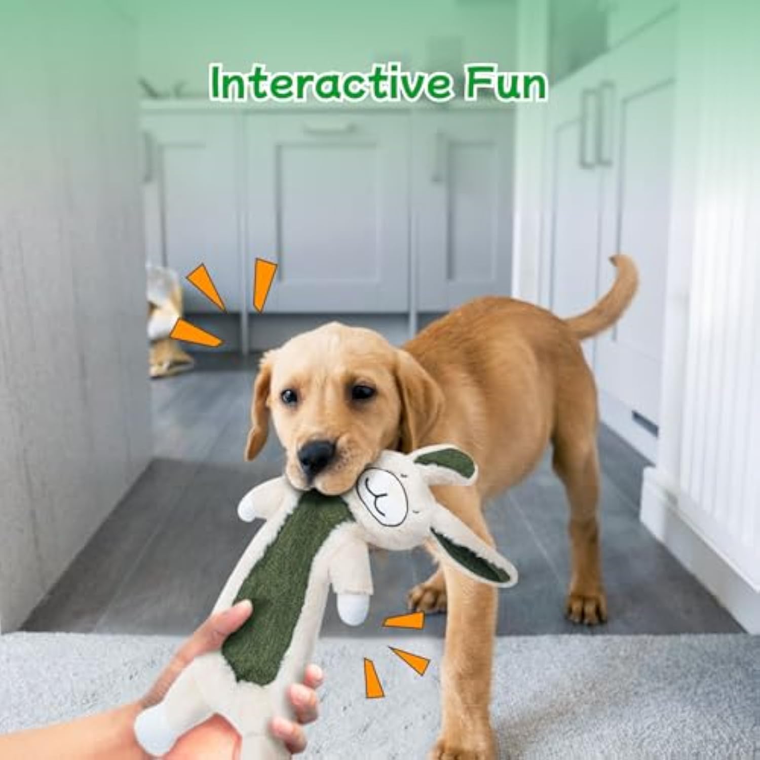 No Stuffing Crinkle Dog Toys, Unbreakable Plush Squeaky Dog Toys For Heavy Chewers Interactive Dog Toys For Large Medium Small Dogs, Unstuffed Doggie Toys For Aggressive Chewers — image 4