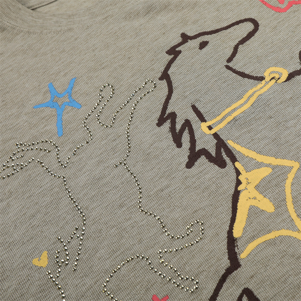 Camiseta de manga larga con estampado de caballo en relieve — imagen 6