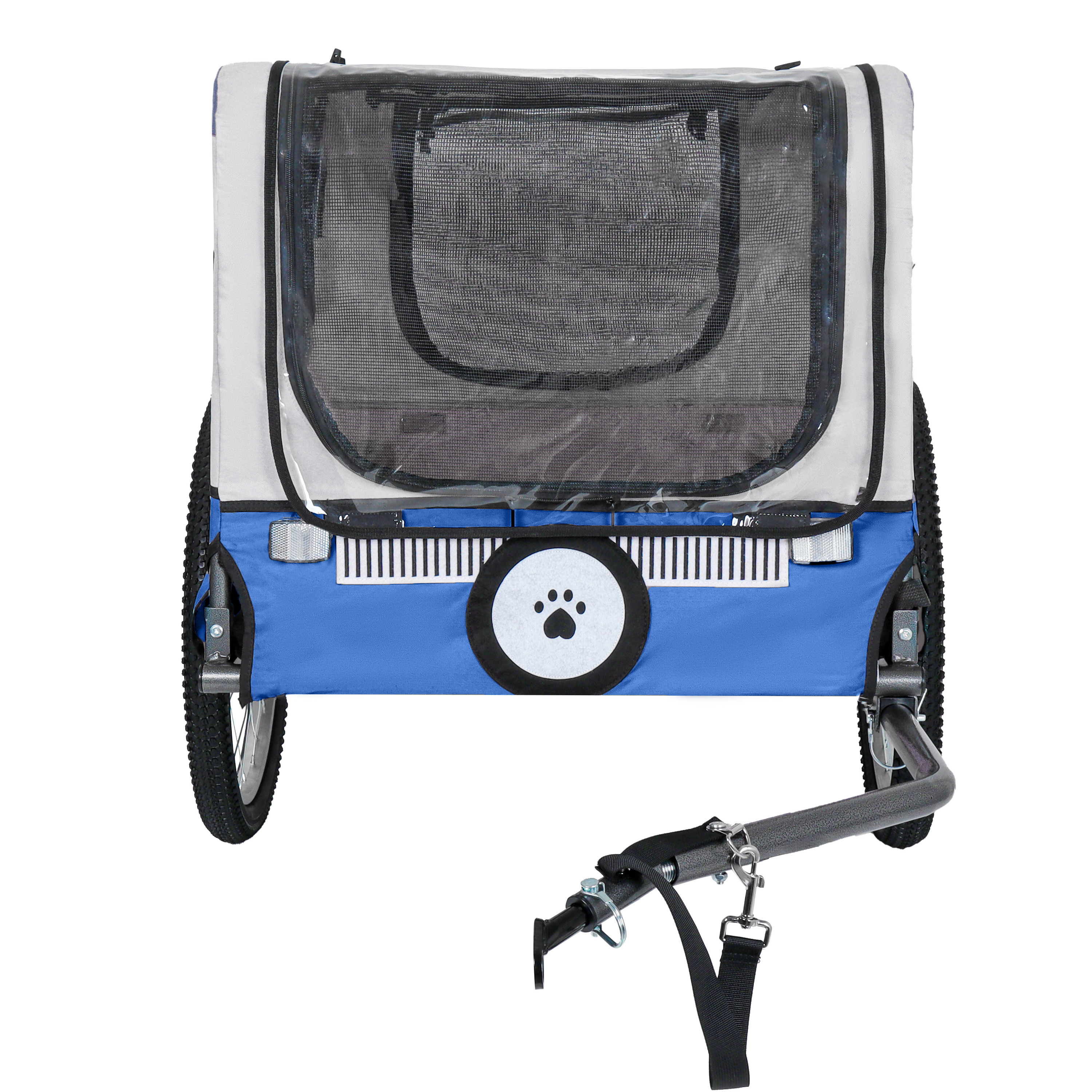 Remolque de Bicicleta Plegable Grande para Perros - Llantas de 20×2 1/8 Pulgadas, Estructura de Acero Resista, Diseño Espacioso, Ciclismo y Aventuras en Terrenos Varios — imagen 5