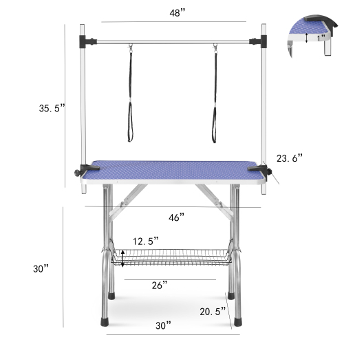 Large 46 Inch Pet Dog And Cat Grooming Table — image 8