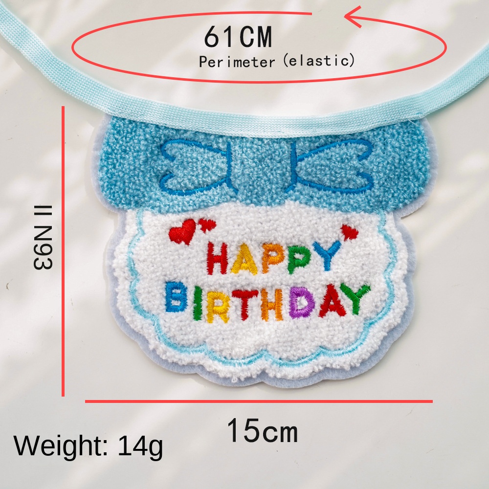 Pet birthday drool scarf cat bib scarf dog cat hat — image 15