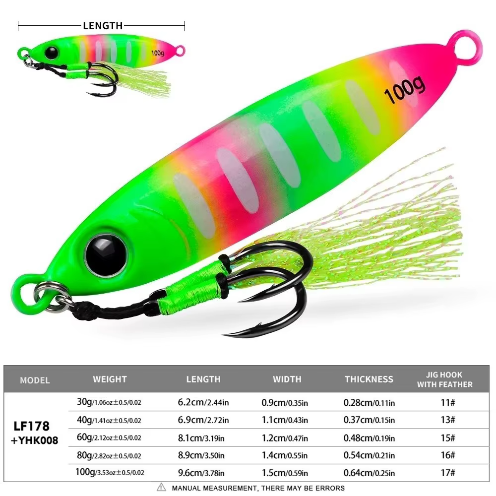 Lure de Jig de Metal Profesional Luminosa, Dura, de Caída Rápida, Lure de Jigging, VIB Vertical, Lures de Agua Salada, Equipo de Pesca Exterior — imagen 6