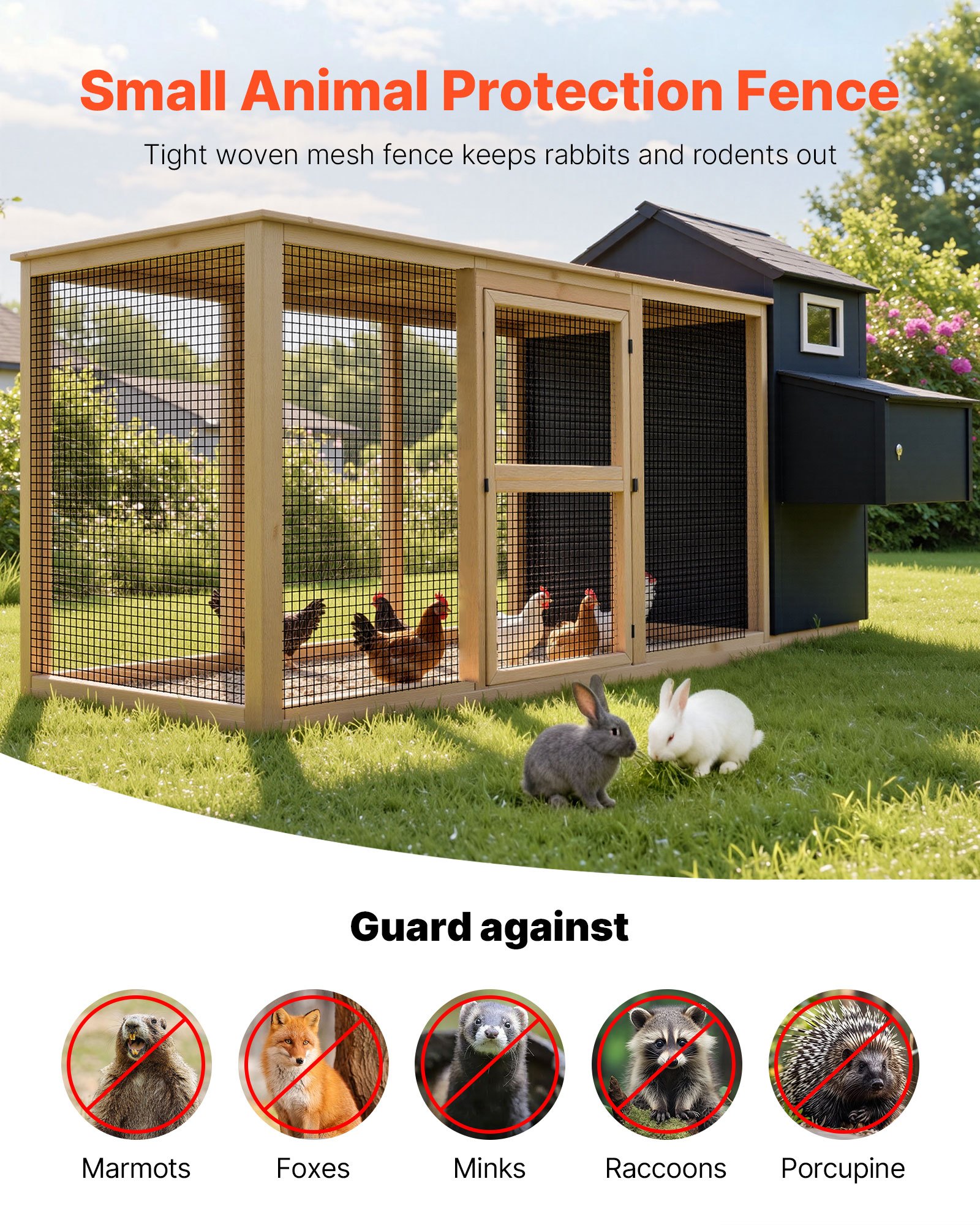 Hardware Cloth 72 In X 100 Ft, 1'2 In 19 Gauge Galvanized Wire Mesh Roll, Weather-Resistant Vinyl Coated Chicken Wire Fencing, Heavy Duty Welded Garden Plant Fencing For Rabbit Cage Snake Fence — imagen 2