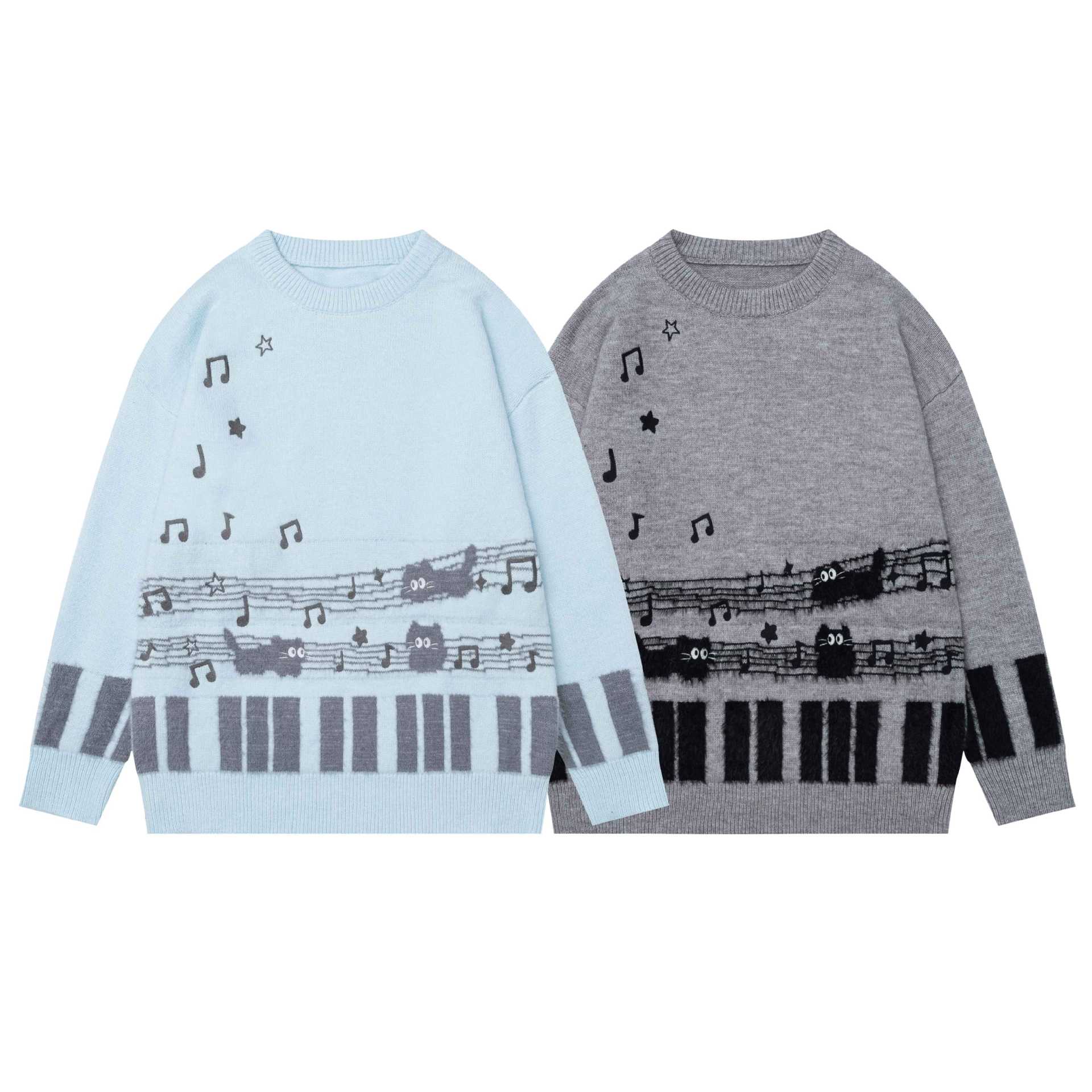 Note Cat Jacquard Sweater — image 6