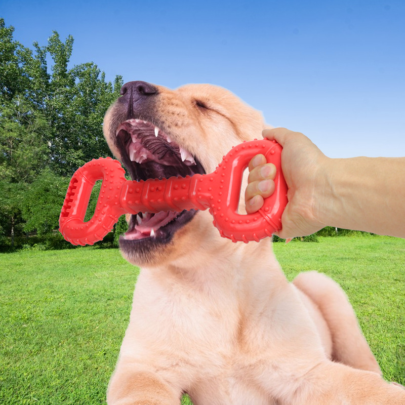 Dog Bones For Aggressive Chewers, Dog Chews Toys Long Lasting, Interactive Dog Bone Toys With Pull Band, Dog Teething Toy — image 9