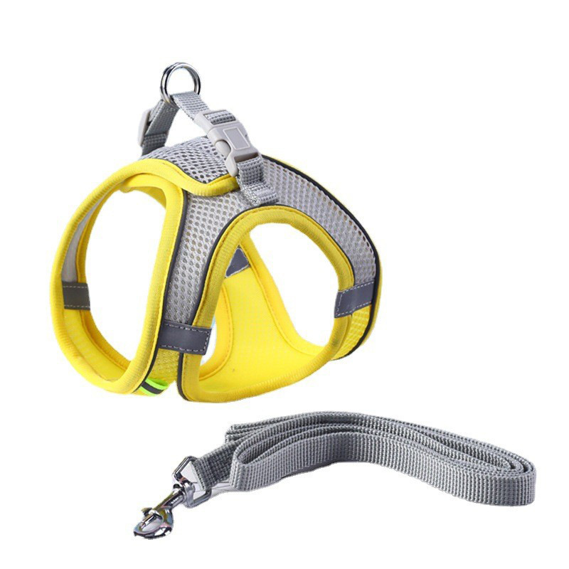 Arnés Reflectante de Malla Transpirable Ajustable para Gatos y Perros con Correa, para Uso al Aire Libre — imagen 4