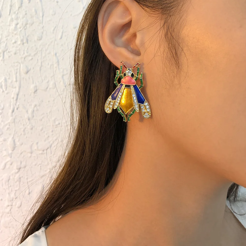 Auriculares de Insectos Adorables Personalizados para Mujer con Abeja y Gotas de Aceite — imagen 3