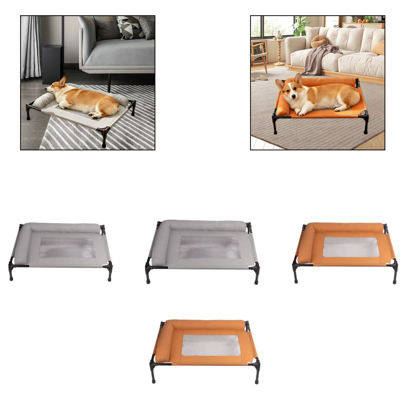 Elevated Pet Bed Multifunctional Outdoor Spacious Heavy Duty Easy Clean Comfortable Indoor Pet Supplies Accessory Metal Frame — image 6