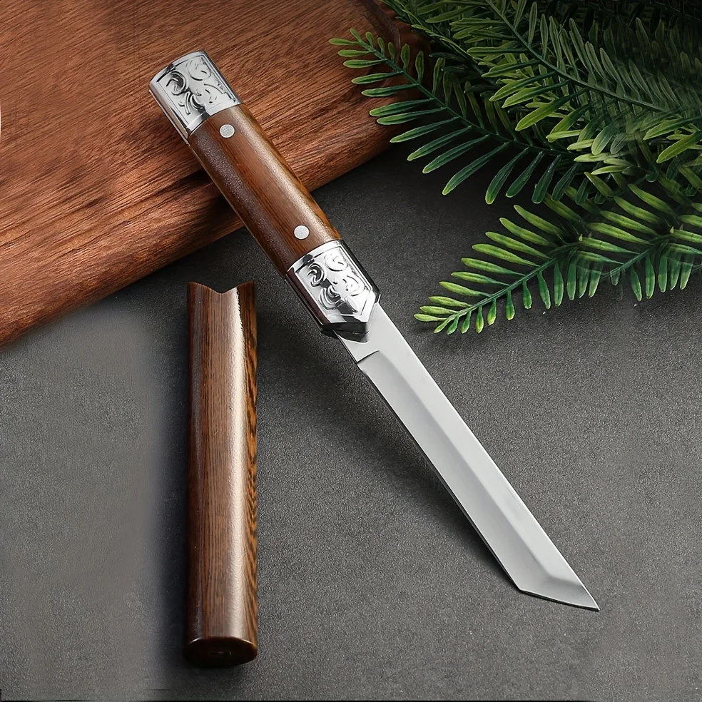 Premium Carved Professional Stainless Steel Outdoor Knife, Meat Cutter, Fruit Peeler, Mini Utility Knife, Portable Knife — image 3