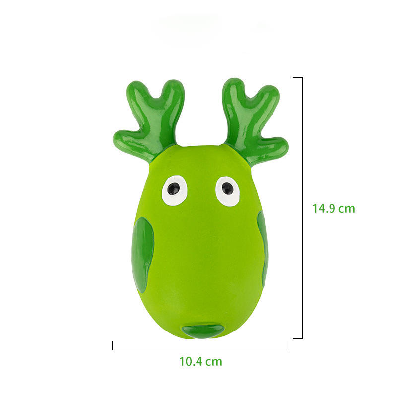 Latex Safe Deer Bite resistant Sound making Teddy Golden Hair corgi Molar Funny Interactive Dog Toy — image 3