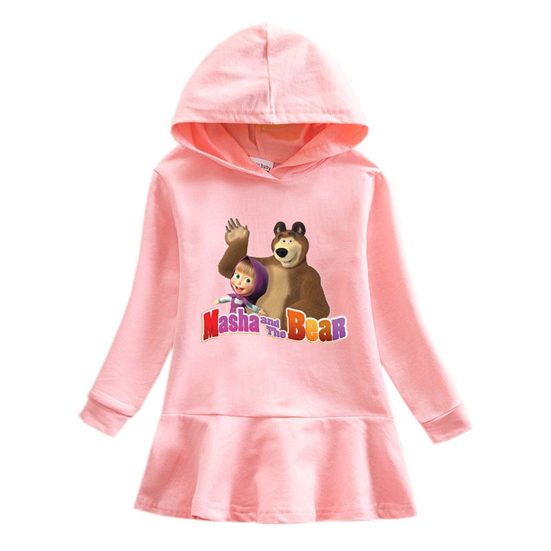 Girls hooded sweatshirt dress Martha and bear — image 8