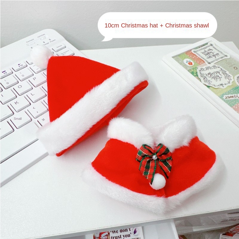 Cotton doll with starfish body normal body 15CM Christmas shawl cloak Christmas hat — image 8