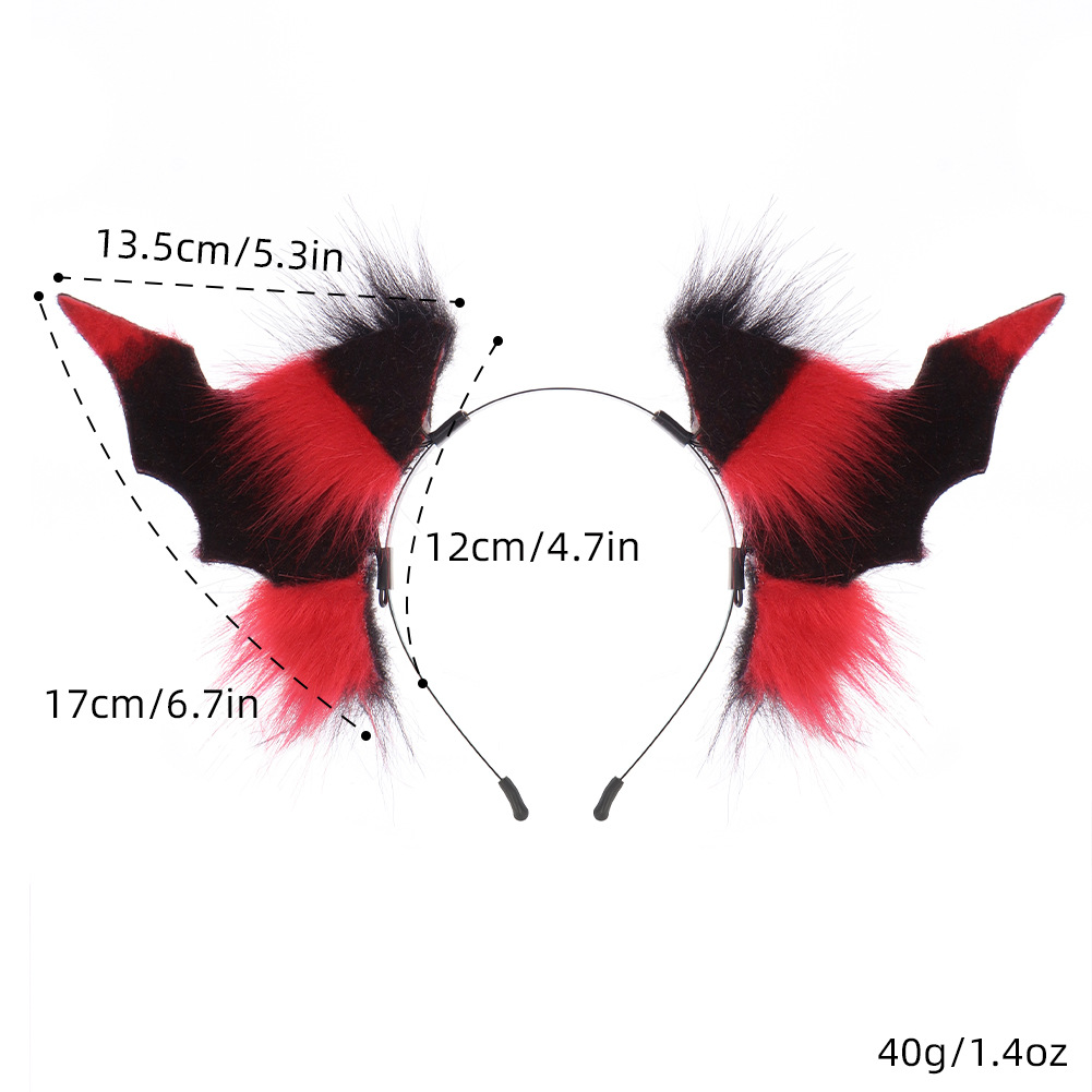Accesorios de Disfraz de Halloween - Cuernos del Diablo, Orejas de Murciélago y Bandas de Cabello Multicolor — imagen 3