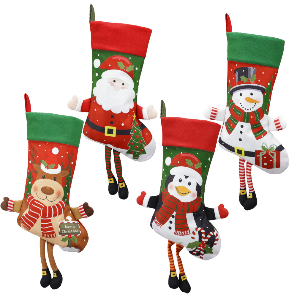 Christmas Decoration Large Santa Claus Elk Snowman Penguin Gift Bag Christmas Pendant Supplies — image 4