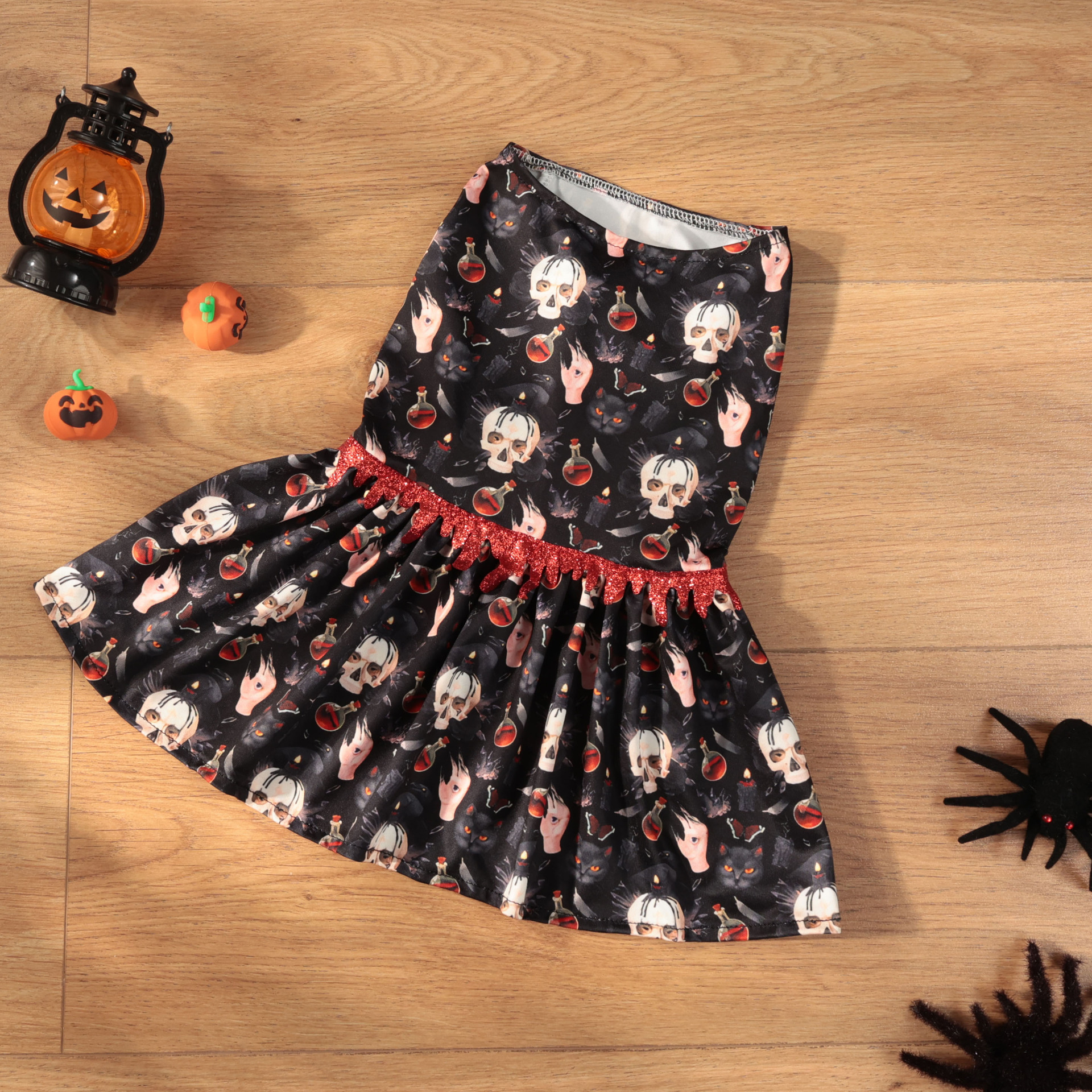 Halloween Pet Dog Costume Skull Bat Blood Drop Dress — image 8
