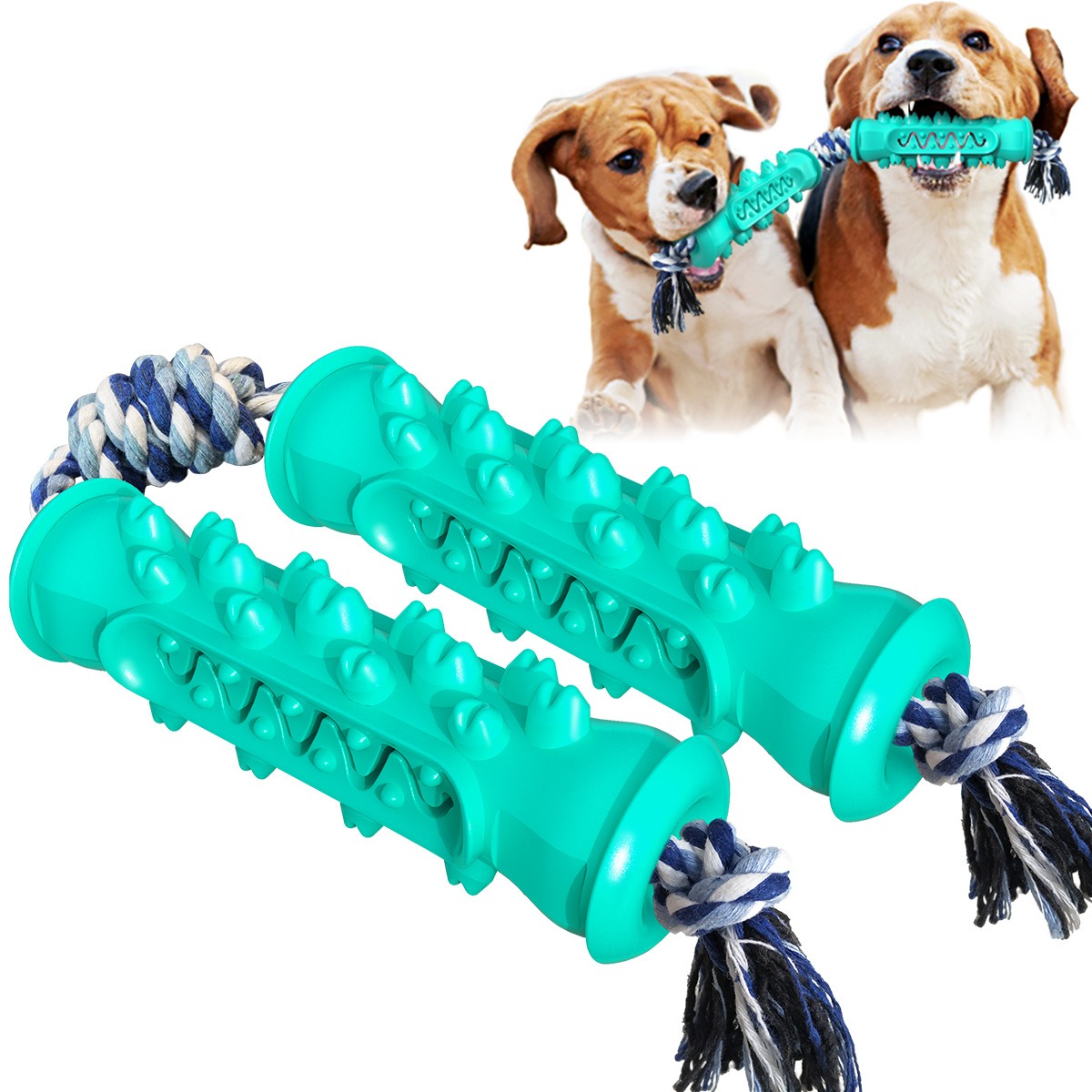 Pet Supplies Dog Toy Tooth Grinding Stick Bite Resistant Tooth Cleaning Bone Toothbrush Dog Bite Toy Belt Rope 2 — image 4