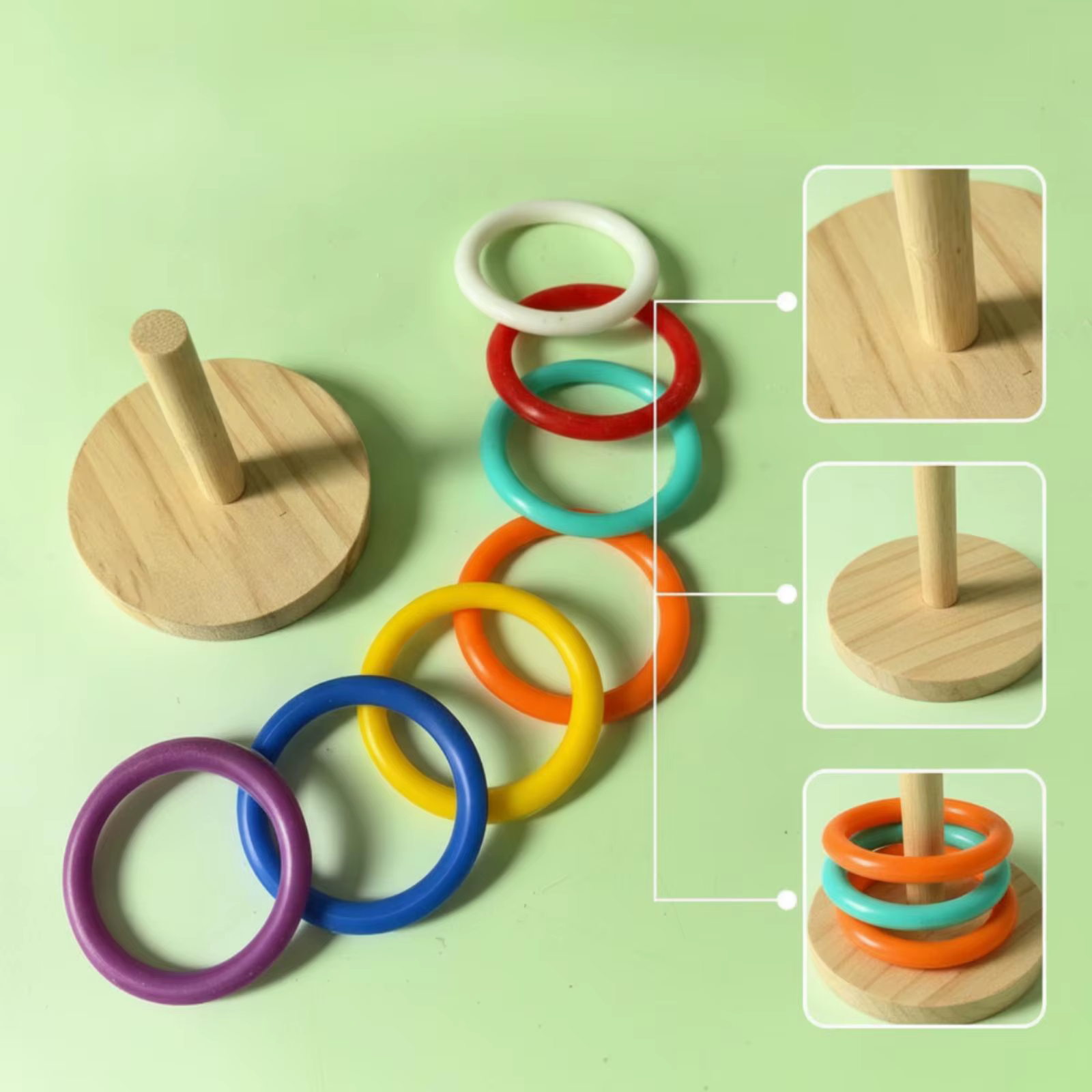 Parrot Training Rings Bird Interactive Toy with Seven Colorful Hoops for Parrot Playground and Learning — image 5