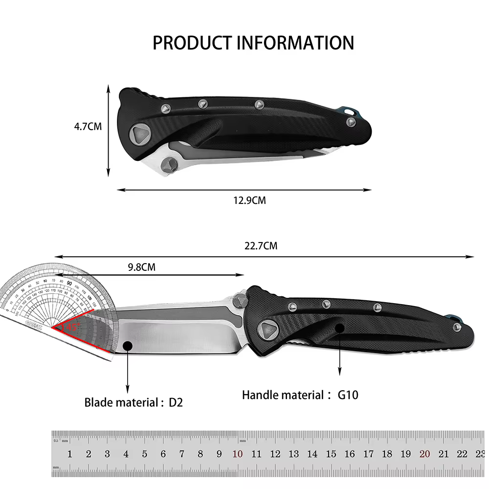 Socom Delta Folding Pocket Knife Tanto Blade G10 Handle Outdoor Camping Hunting EDC Multifunctional Tools — image 6