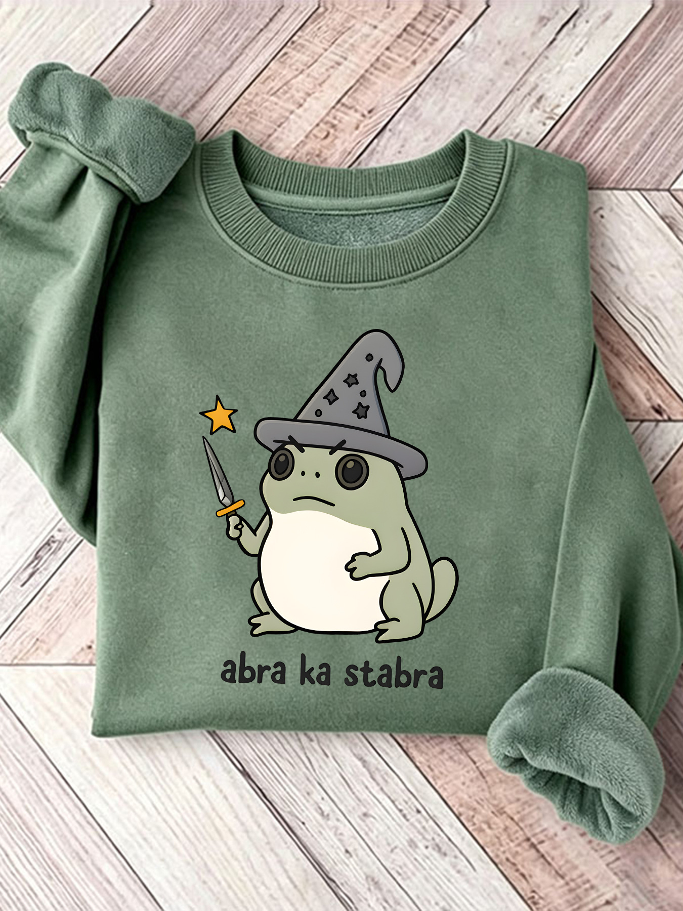 Frog printed fleece hoodie — image 9