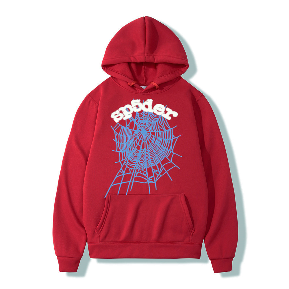 Western Hip Hop Spider Web Long Sleeve Hooded Sweatshirt Unisex — image 10
