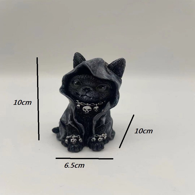 Figura de Arte de Gato Mágico de Resina para Decoración de Halloween — imagen 5