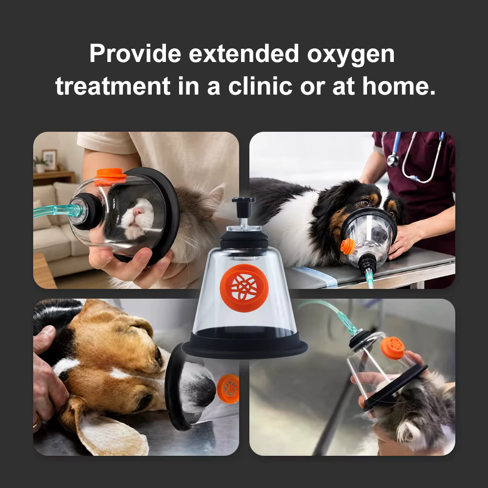 Canack Pet Oxygen Mask Kit Oxygen Inhalation Atomizing Mask for Cats and Dogs 5 Sizes Veterinary Clinic Supplies — image 5