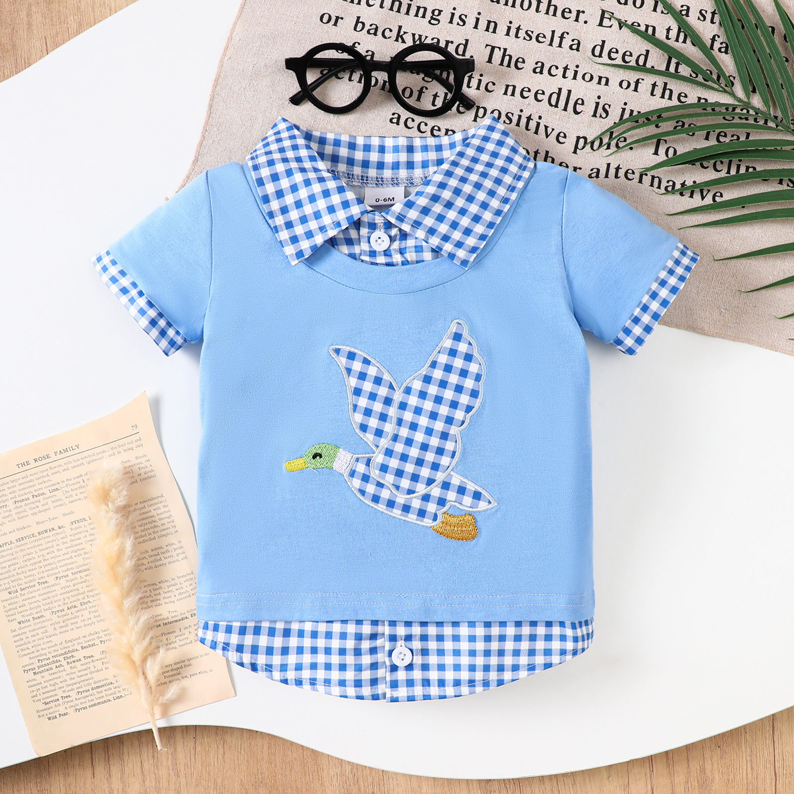 Casual Kids' Short Sleeve Polo Shirt with Duck Embroidery, Turn-Down Collar, Summer Clothing for Toddlers and Boys — image 4
