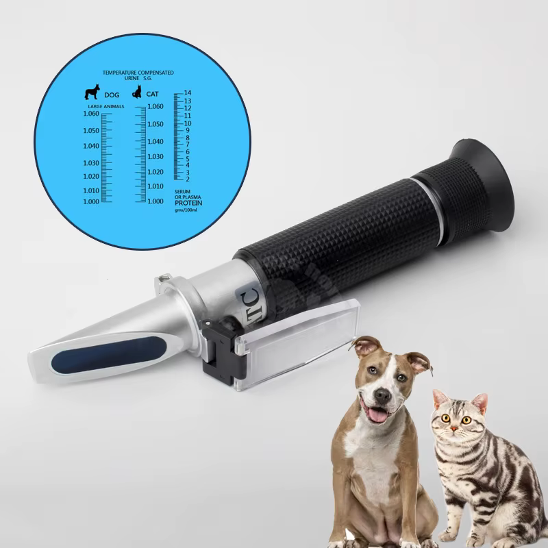 Cat Dog Urine Hydrometer Urine Specific Gravity Refractometer Protein Urea Hemoglobin Tester Veterinary Equipment — image 1