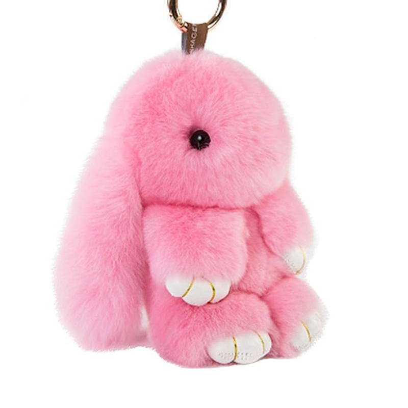 Bunny de PomPom Suave, Ratón de Peluche Corte, Ideal para Bolsas, Llaves, Espejos de Autos y Teléfonos — imagen 3