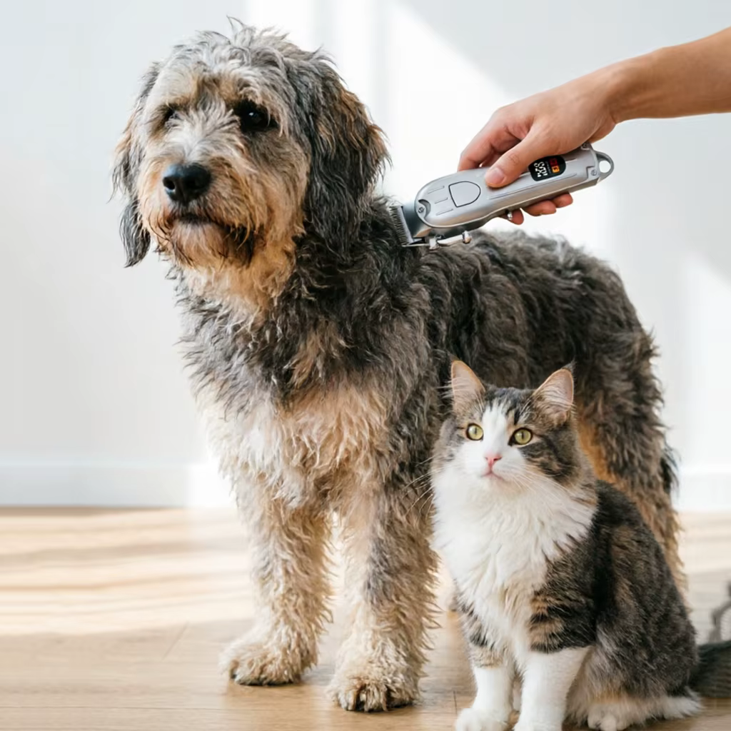 Electric Pet Hair Clipper USB Rechargeable LCD Display Dog Cat Grooming Trimmer Shaver with Guide Combs Kit — image 8