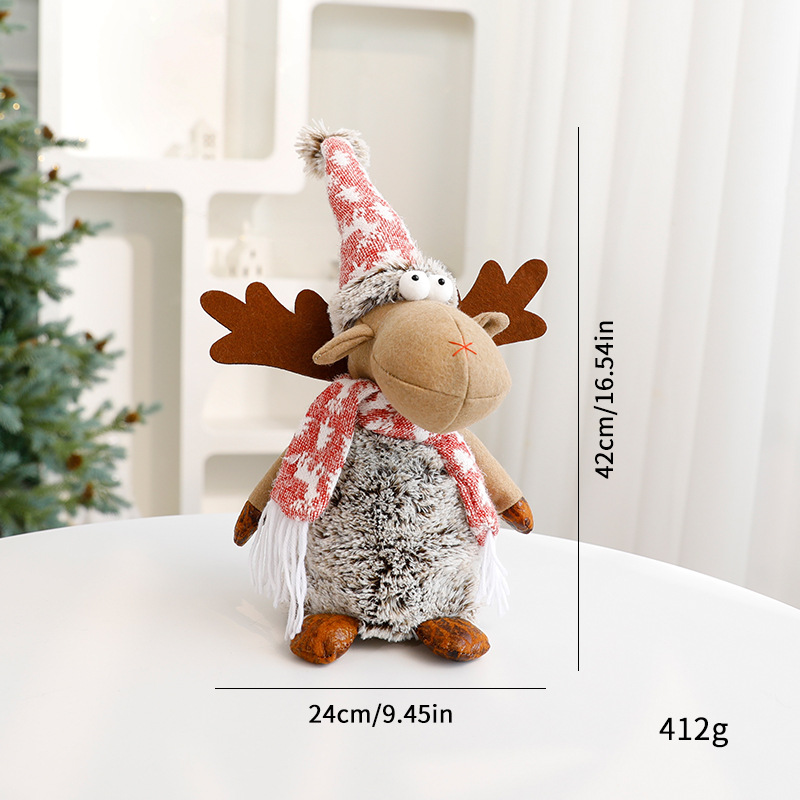 Reindeer Plush Christmas Decoration Ornament Window Display Decorative Figurine — image 6