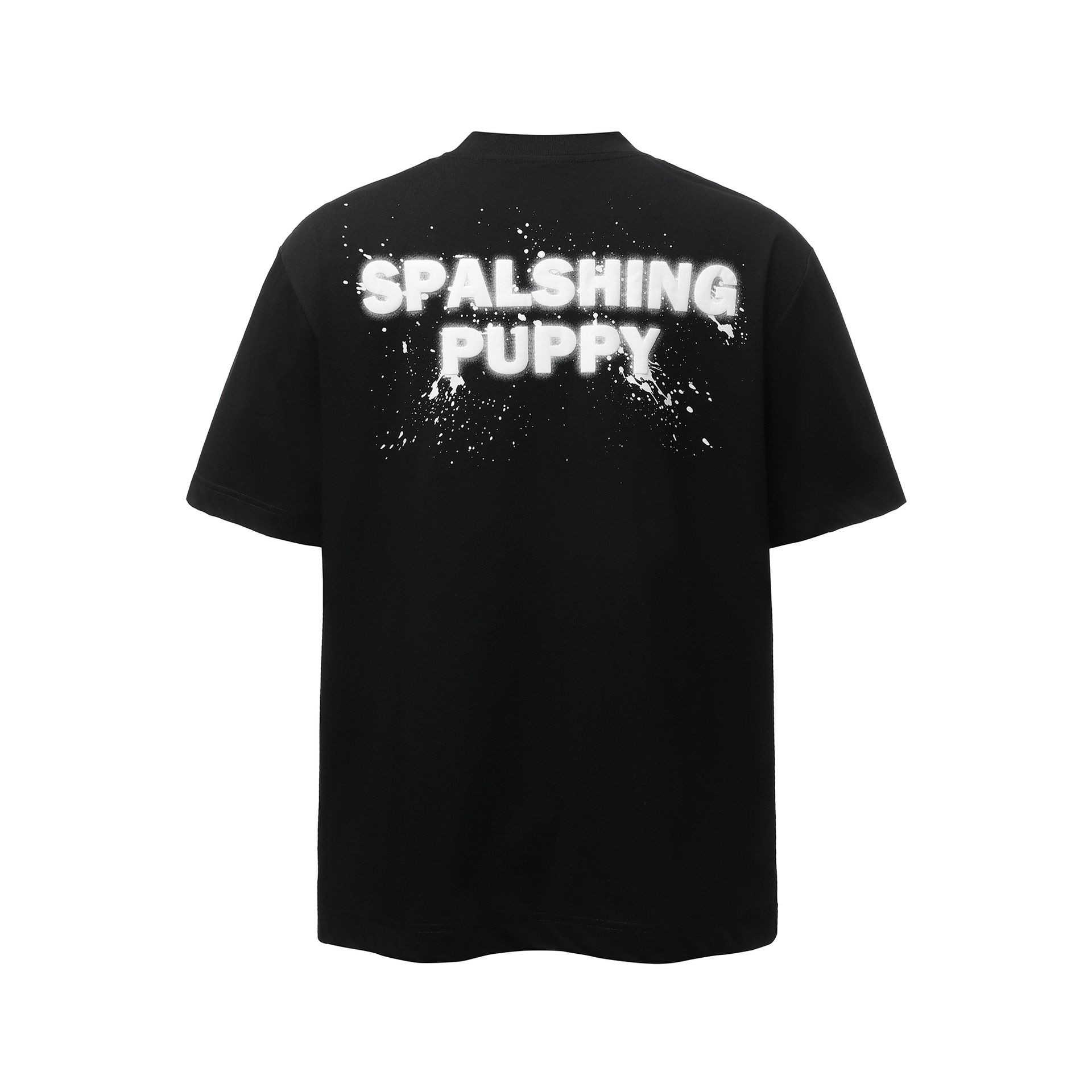 Spotted dog ink splatter printed short sleeved shirt — image 3