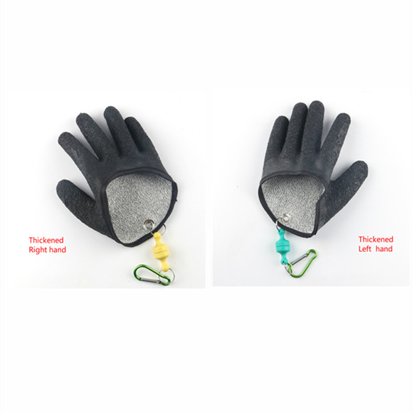 Fishing Gloves Anti-Slip Protect Hand From Puncture Scrapes Fisherman Professional Catch Fish Latex Hunting Gloves Left Right — image 9