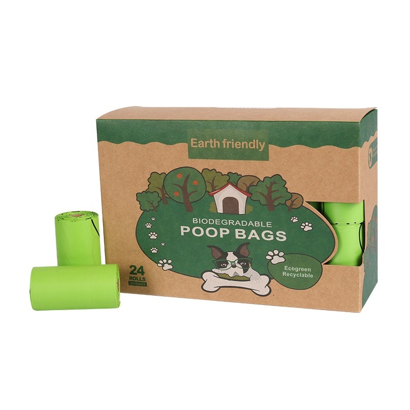 Bolsa de basura para mascotas biodegradable con maíz y PLA compostable para heces caninas — imagen 4