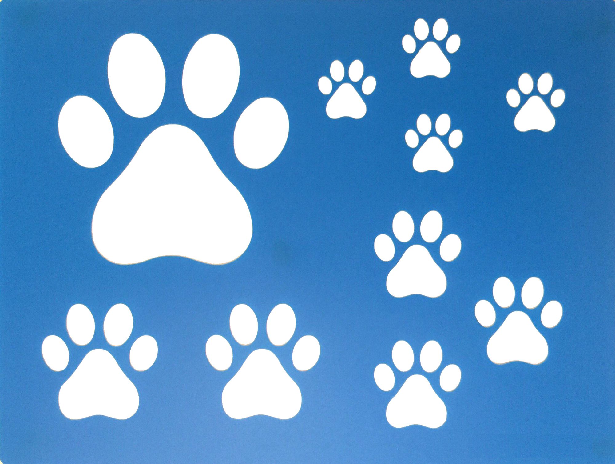 Plantillas de Huellas de Patas de Perro y Gato, Dos Hojas con Tamaños Variados — imagen 2