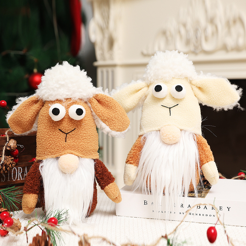 New Christmas decorations double-headed plush deer Rudolph doll ornaments window decoration ornaments — image 1
