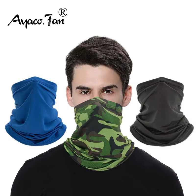 Men Women Head Face Neck Sunshade Collar Gaiter Tube Bandana Scarf Sports Headwear Scarves Dustproof Outdoor Fishing Neckerchief — image 1