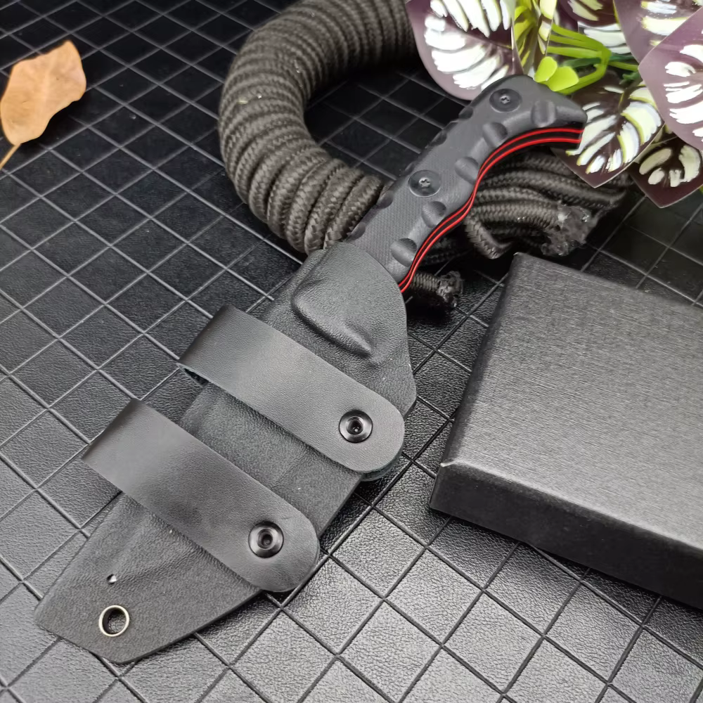 TKELL 003 Knife Multi-functional Wilderness Rescue Tool EDC Straight Knife Cutting Knife Outdoor Camping & Fishing Gear with K Sheath Good Gift Ideas for Festivals — image 5
