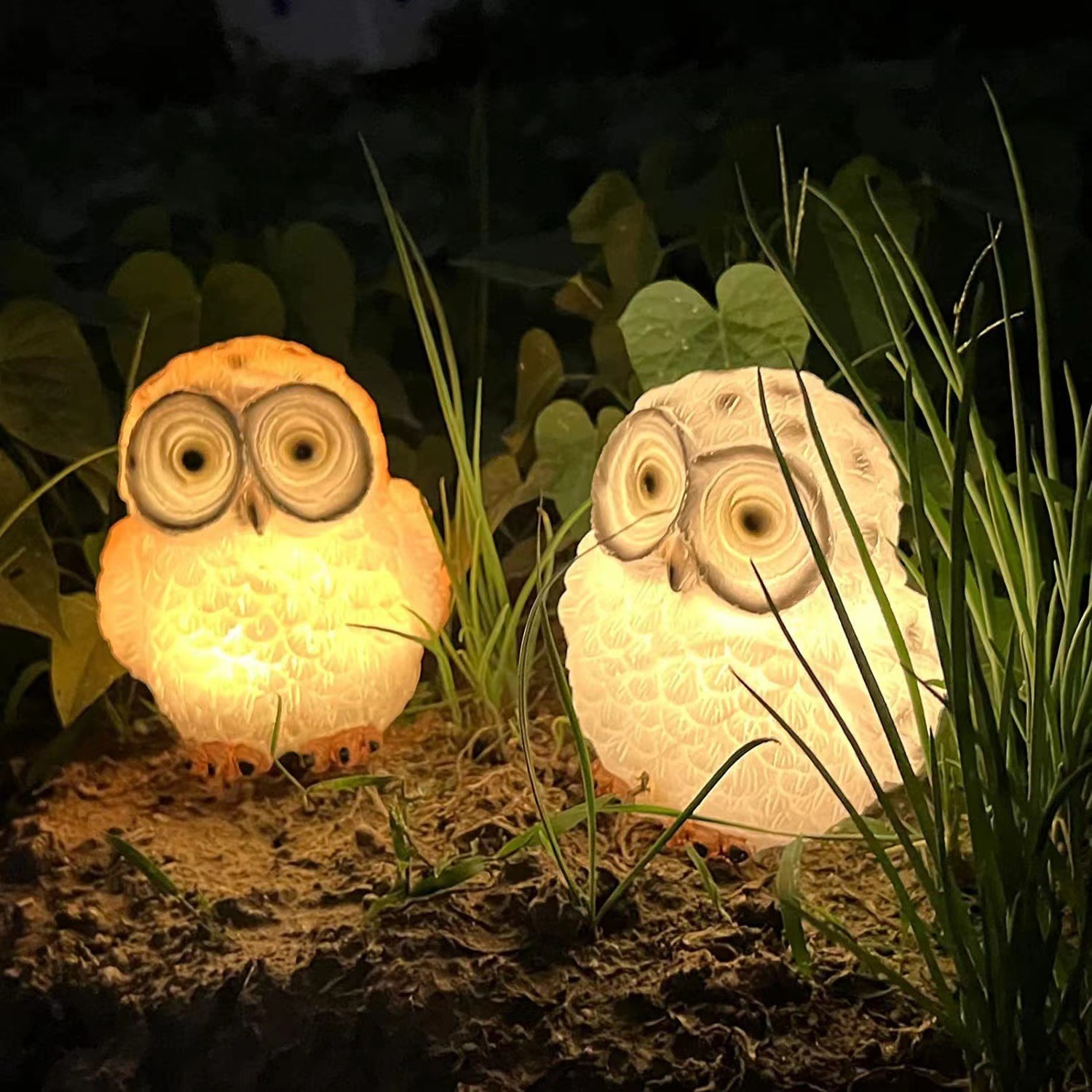 Statue decoration owl resin solar decoration — image 7