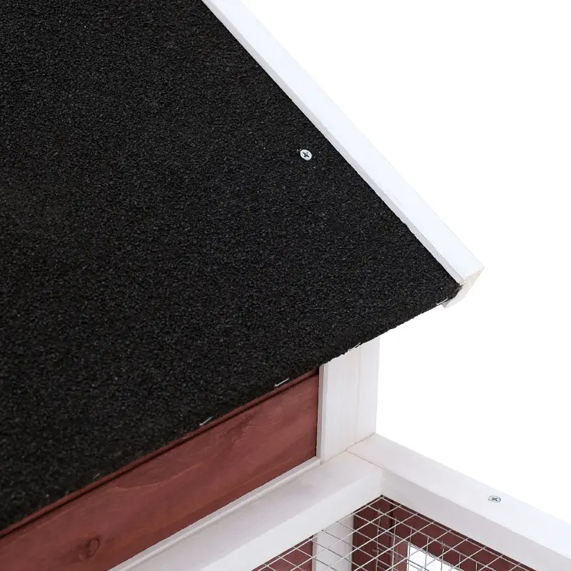 Conejera Grande de 2 Niveles de 54", Casa para Mascotas, Hábitat para Animales Pequeños con Puertas con Cerradura — imagen 15