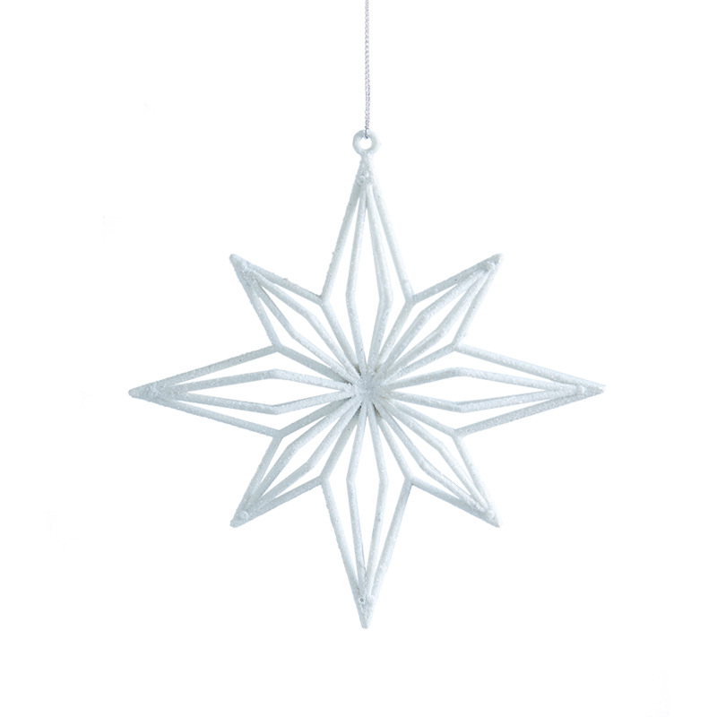 Christmas Snowflake Acrylic Transparent Reindeer Wreath Ornament Tree Decoration Window Hanging Decor — image 6