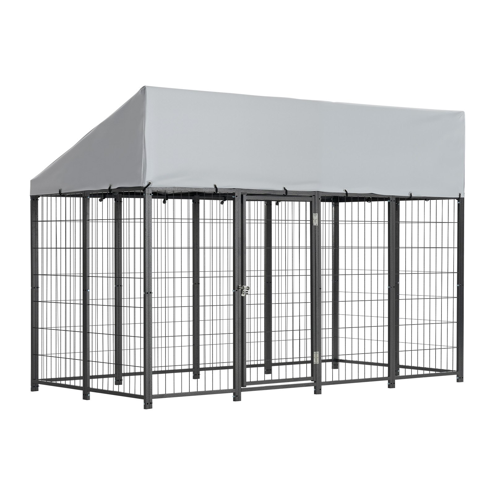 Cubo para Perros al Aire Libre, 7.87 x 3.94 x 5.4 pies Gran Cubículo con Cerradura Segura, Recintos para Perros Exteriores con Techo Resista UV y Resistente a Agua, Caja Pesada para Perros Grandes — imagen 1