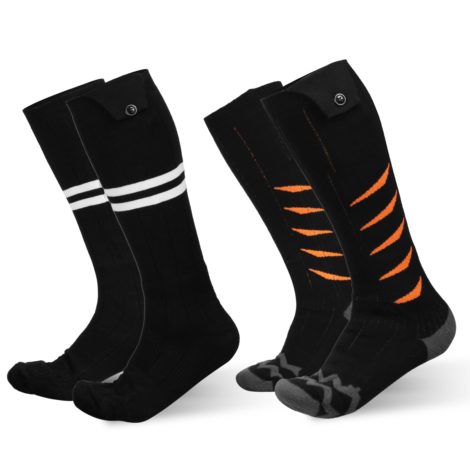 2 Opciones de Tipo - 1 Par de Calcetines Térmicos para Hombre y Mujer, Calcetines Eléctricos Calefactables con Control por APP, Batería Recargable de 5000mAh, Calcetines Térmicos de Invierno para Esquí, Senderismo, Camping y Caza — imagen 4