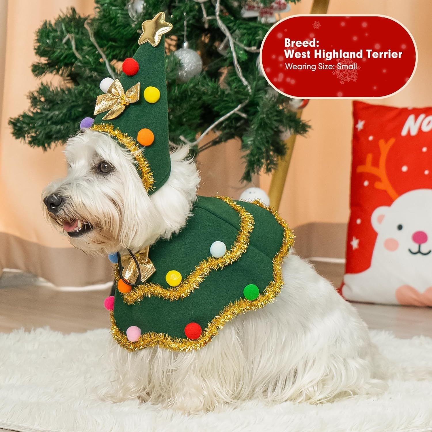 Puppy Christmas Cloak Costume Cute Cat Costume Christmas Role Playing Party — image 4