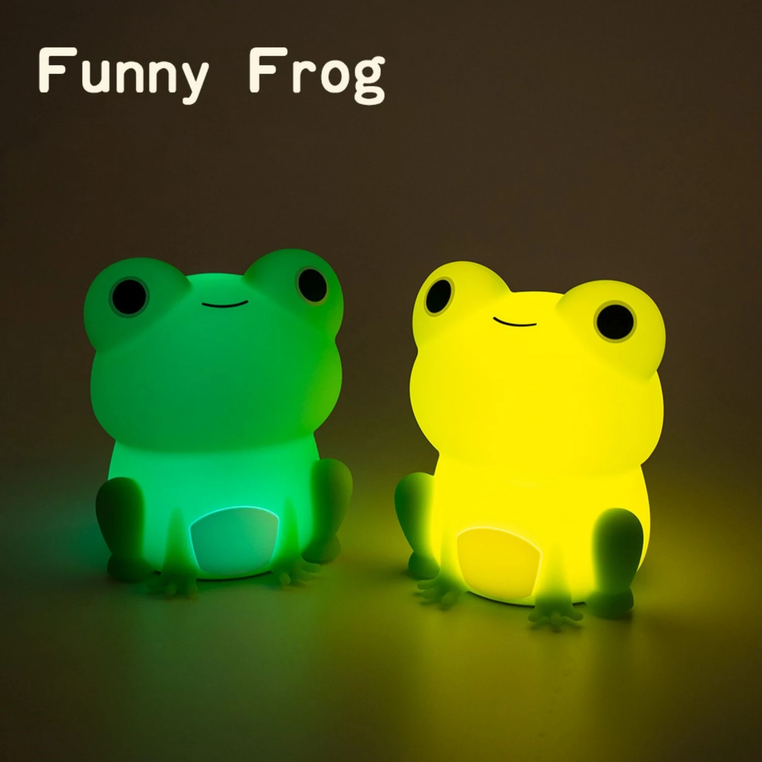 Night Lamp for Kids Frog Soft Silicone Sleeping Night Light Dimmable Timer Rechargeable Colorful Light Room Decor Children Gifts — imagen 6